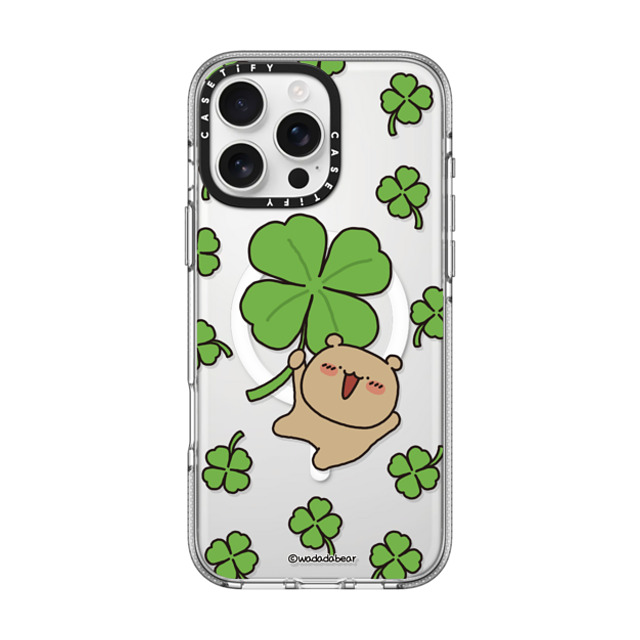 Wadada Bear x CASETiFY iPhone 16 Pro Max Case Bear,Animal クリア クリア ケース MagSafe対応 Wadadabear Lucky Moment Phone Case Back to School Wadada Bear x CASETiFY iPhone 16 Pro Max Case Bear,Animal クリア クリア ケース MagSafe対応 Wadadabear Lucky Moment Phone Case Back to School