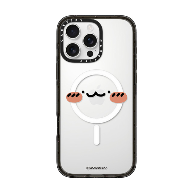 Wadada Bear x CASETiFY iPhone 16 Pro Max Case Bear,Animal Black Impact Case MagSafe Compatible Wadadabear Happy Smile Phone Case Back to School Wadada Bear x CASETiFY iPhone 16 Pro Max Case Bear,Animal Black Impact Case MagSafe Compatible Wadadabear Happy Smile Phone Case Back to School