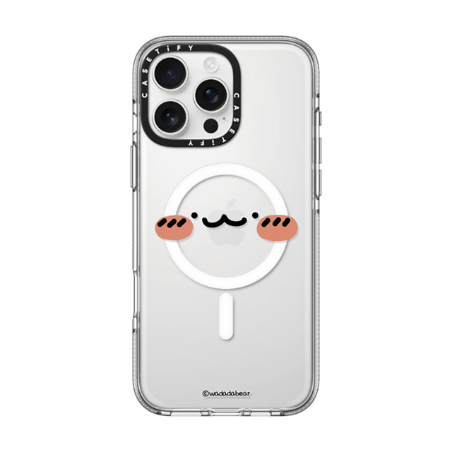 Wadada Bear x CASETiFY iPhone 16 Pro Max Case Bear,Animal クリア クリア ケース MagSafe対応 Wadadabear Happy Smile Phone Case Back to School Wadada Bear x CASETiFY iPhone 16 Pro Max Case Bear,Animal クリア クリア ケース MagSafe対応 Wadadabear Happy Smile Phone Case Back to School