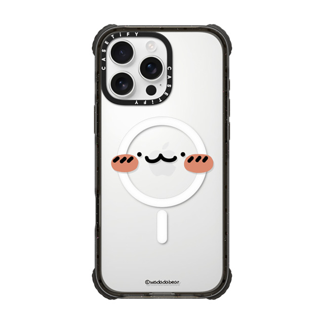 Wadada Bear x CASETiFY iPhone 16 Pro Max Case Bear,Animal Black ウルトラ インパクトケース MagSafe 対応 Wadadabear Happy Smile Phone Case Back to School Wadada Bear x CASETiFY iPhone 16 Pro Max Case Bear,Animal Black ウルトラ インパクトケース MagSafe 対応 Wadadabear Happy Smile Phone Case Back to School