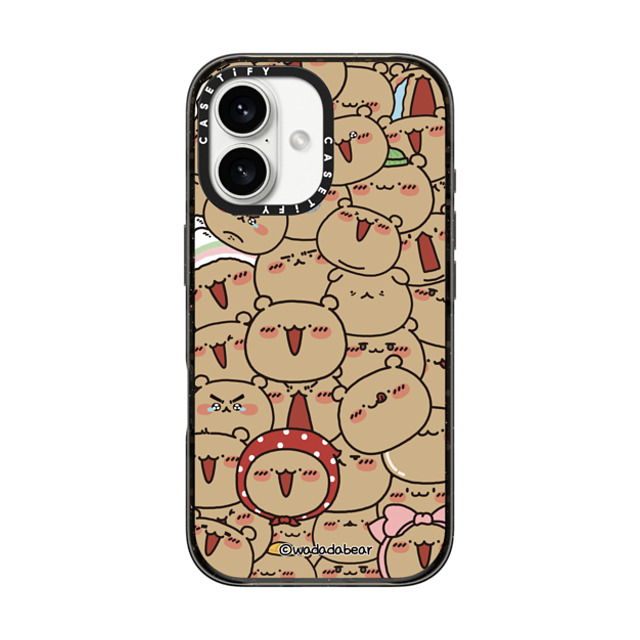 Wadada Bear x CASETiFY iPhone 16 ケース Bear,Animal ブラック インパクトケース Wadadabear Wiggle Time Phone Case Back to School Wadada Bear x CASETiFY iPhone 16 ケース Bear,Animal ブラック インパクトケース Wadadabear Wiggle Time Phone Case Back to School