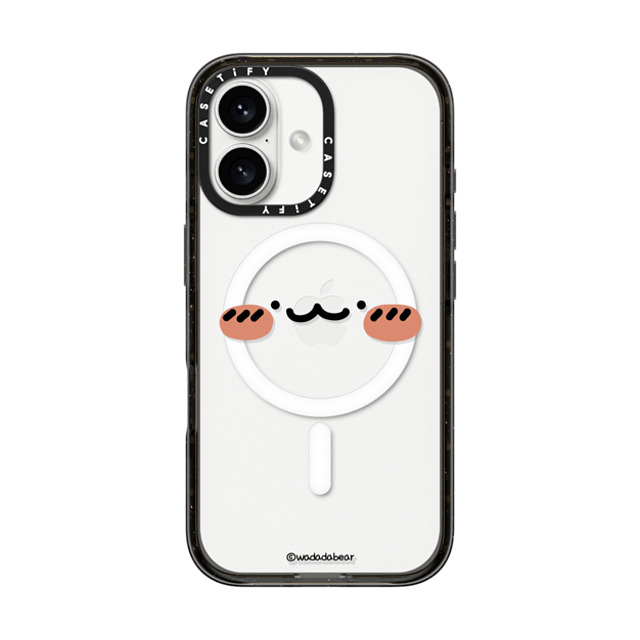 Wadada Bear x CASETiFY iPhone 16 Case Bear,Animal Black Impact Case MagSafe Compatible Wadadabear Happy Smile Phone Case Back to School Wadada Bear x CASETiFY iPhone 16 Case Bear,Animal Black Impact Case MagSafe Compatible Wadadabear Happy Smile Phone Case Back to School