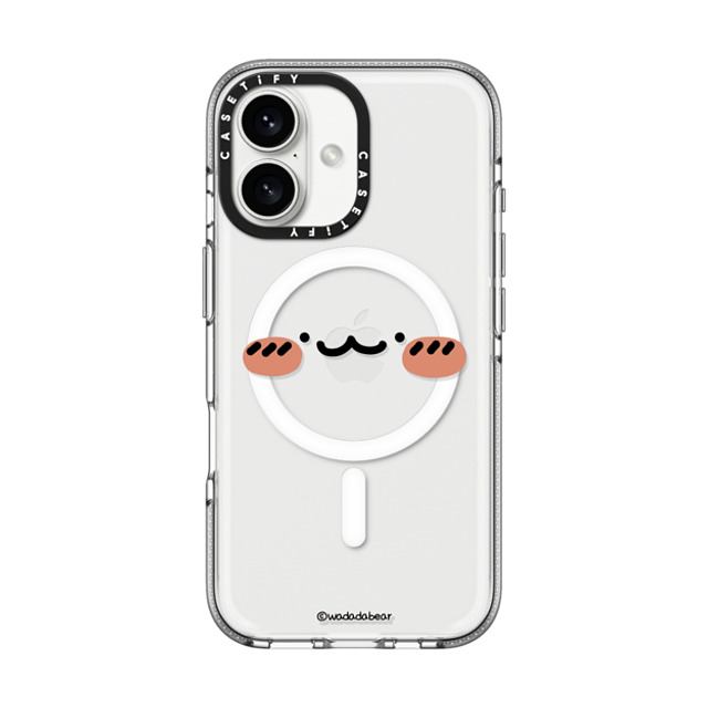 Wadada Bear x CASETiFY iPhone 16 Case Bear,Animal クリア クリア ケース MagSafe対応 Wadadabear Happy Smile Phone Case Back to School Wadada Bear x CASETiFY iPhone 16 Case Bear,Animal クリア クリア ケース MagSafe対応 Wadadabear Happy Smile Phone Case Back to School