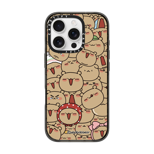 Wadada Bear x CASETiFY iPhone 16 Pro ケース Bear,Animal ブラック インパクトケース Wadadabear Wiggle Time Phone Case Back to School Wadada Bear x CASETiFY iPhone 16 Pro ケース Bear,Animal ブラック インパクトケース Wadadabear Wiggle Time Phone Case Back to School