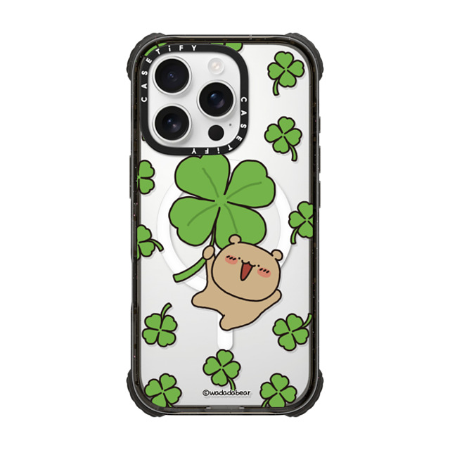 Wadada Bear x CASETiFY iPhone 16 Pro Case Black ウルトラ インパクトケース MagSafe 対応 Wadadabear Lucky Moment Phone Case Back to School Wadada Bear x CASETiFY iPhone 16 Pro Case Black ウルトラ インパクトケース MagSafe 対応 Wadadabear Lucky Moment Phone Case Back to School