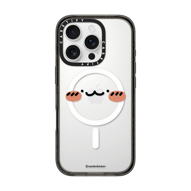 Wadada Bear x CASETiFY iPhone 16 Pro Case Bear,Animal Black Impact Case MagSafe Compatible Wadadabear Happy Smile Phone Case Back to School Wadada Bear x CASETiFY iPhone 16 Pro Case Bear,Animal Black Impact Case MagSafe Compatible Wadadabear Happy Smile Phone Case Back to School