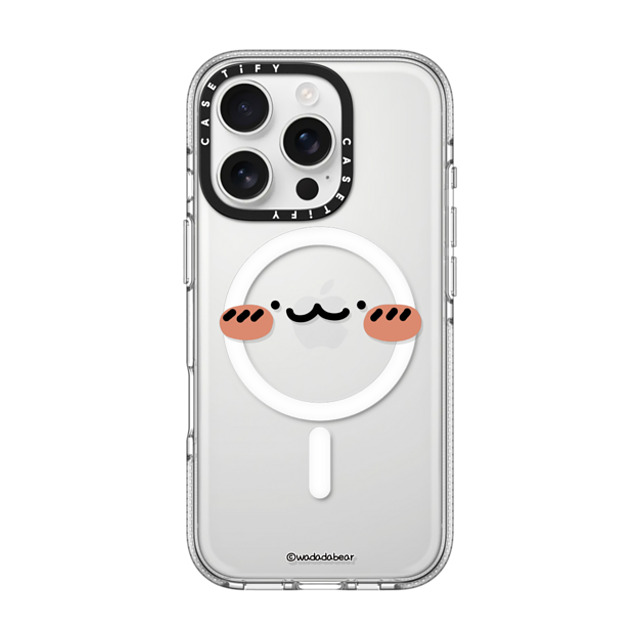 Wadada Bear x CASETiFY iPhone 16 Pro Case Bear,Animal クリア クリア ケース MagSafe対応 Wadadabear Happy Smile Phone Case Back to School Wadada Bear x CASETiFY iPhone 16 Pro Case Bear,Animal クリア クリア ケース MagSafe対応 Wadadabear Happy Smile Phone Case Back to School