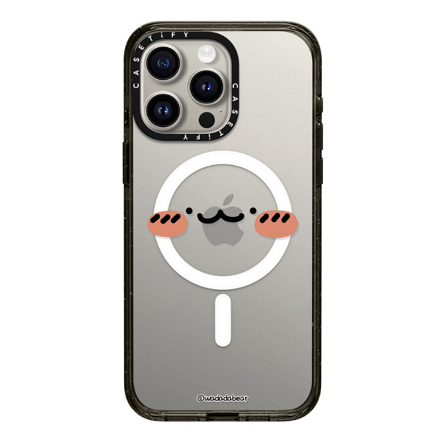 Wadada Bear x CASETiFY iPhone 15 Pro Max Case Bear,Animal Black Impact Case MagSafe Compatible Wadadabear Happy Smile Phone Case Back to School Wadada Bear x CASETiFY iPhone 15 Pro Max Case Bear,Animal Black Impact Case MagSafe Compatible Wadadabear Happy Smile Phone Case Back to School