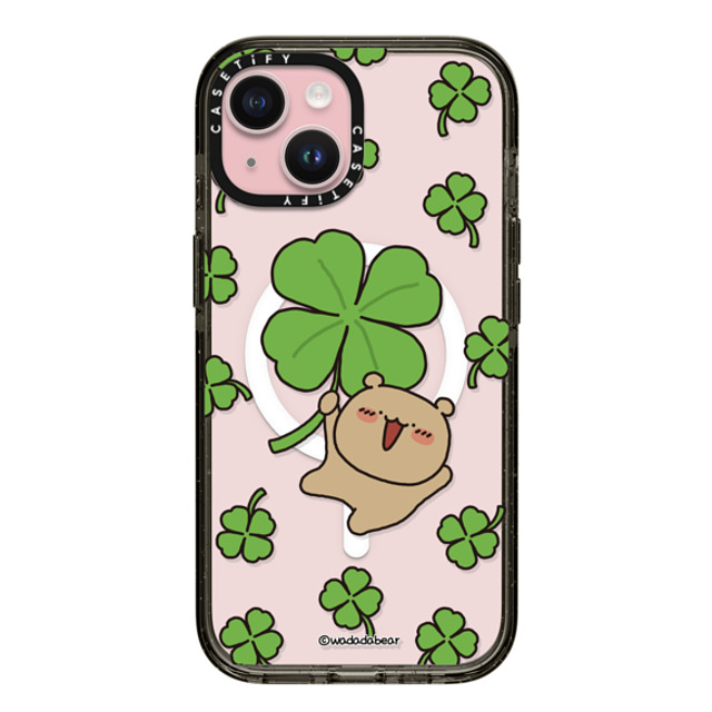 Wadada Bear x CASETiFY iPhone 15 ケース Bear,Animal ブラック インパクトケース MagSafe対応 Wadadabear Lucky Moment Phone Case Back to School Wadada Bear x CASETiFY iPhone 15 ケース Bear,Animal ブラック インパクトケース MagSafe対応 Wadadabear Lucky Moment Phone Case Back to School