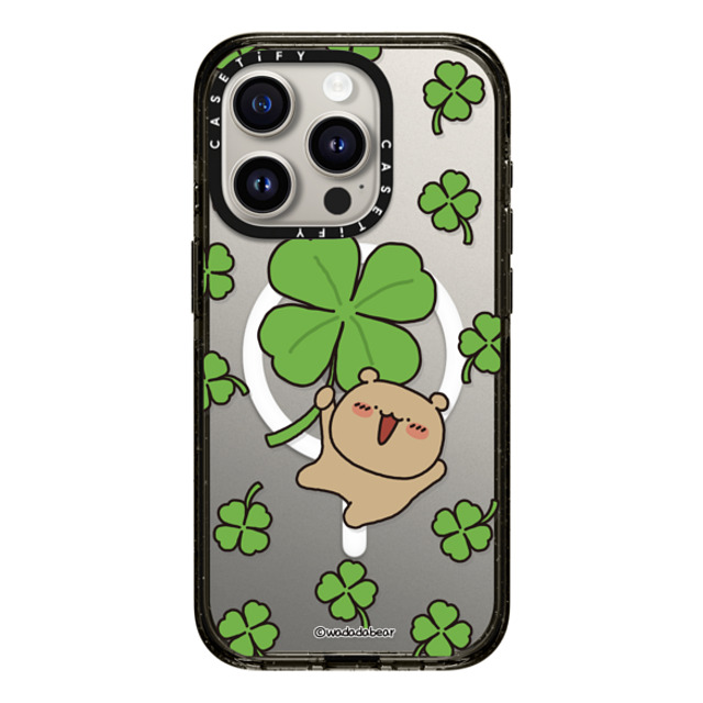 Wadada Bear x CASETiFY iPhone 15 Pro ケース Bear,Animal ブラック インパクトケース MagSafe対応 Wadadabear Lucky Moment Phone Case Back to School Wadada Bear x CASETiFY iPhone 15 Pro ケース Bear,Animal ブラック インパクトケース MagSafe対応 Wadadabear Lucky Moment Phone Case Back to School