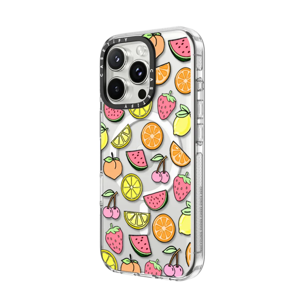 Clear iPhone 16 Pro Max Case MagSafe Compatible - Fruity by INKED by Dani