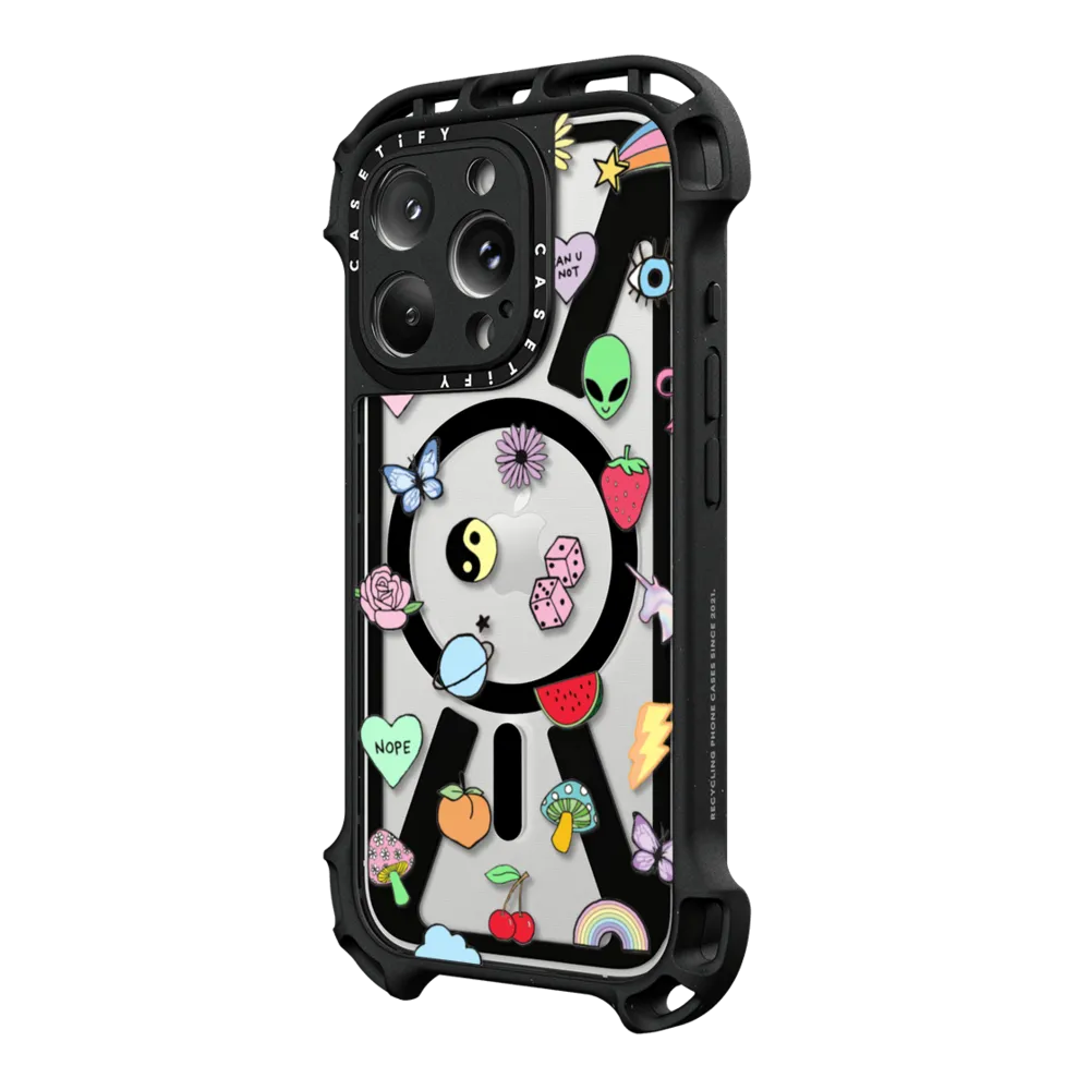 Ultra Bounce iPhone 16 Pro Case MagSafe Compatible - Retro Littles by INKED by Dani