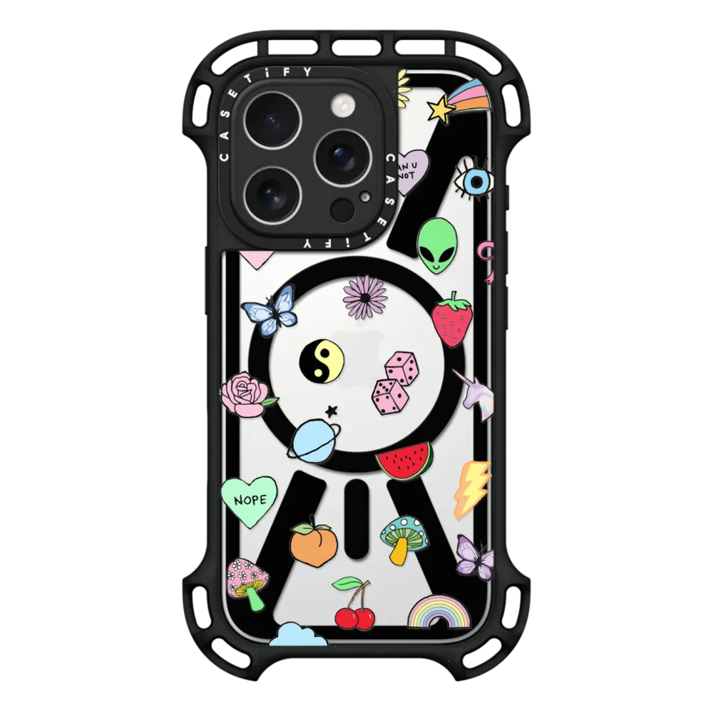 Ultra Bounce iPhone 16 Pro Case MagSafe Compatible - Retro Littles by INKED by Dani