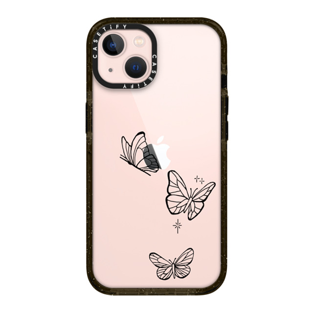 INKED by Dani x CASETiFY iPhone 13 ケース ブラック インパクトケース Flying by INKED by Dani