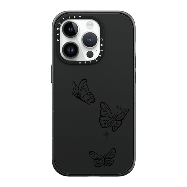 INKED by Dani x CASETiFY iPhone 14 Pro ケース マットブラック インパクトケース MagSafe対応 Flying by INKED by Dani