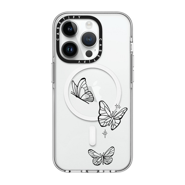 INKED by Dani x CASETiFY iPhone 14 Pro Case Clear Clear Case MagSafe Compatible Flying by INKED by Dani INKED by Dani x CASETiFY iPhone 14 Pro Case Clear Clear Case MagSafe Compatible Flying by INKED by Dani