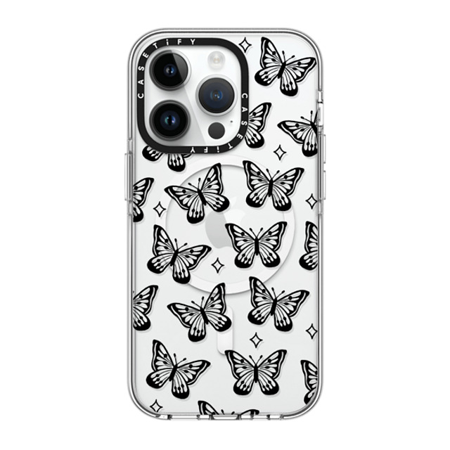 INKED by Dani x CASETiFY iPhone 14 Pro ケース クリア クリア ケース MagSafe対応 Butterfly Dreams by INKED by Dani