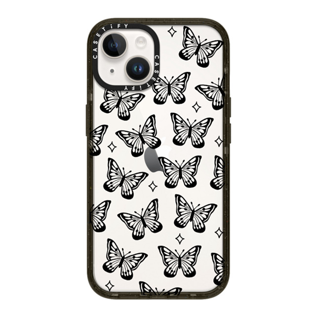 INKED by Dani x CASETiFY iPhone 14 ケース ブラック インパクトケース Butterfly Dreams by INKED by Dani