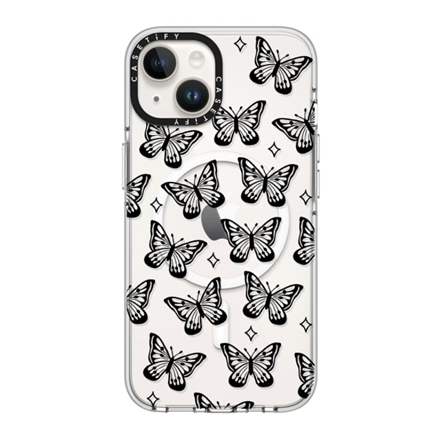 INKED by Dani x CASETiFY iPhone 14 ケース クリア クリア ケース MagSafe対応 Butterfly Dreams by INKED by Dani