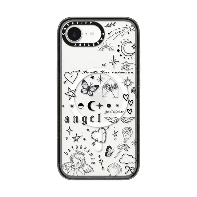 INKED by Dani x CASETiFY iPhone 16e Case Sticker,Star Black Impact Case MagSafe Compatible Trust The Universe by INKED by Dani Back to School INKED by Dani x CASETiFY iPhone 16e Case Sticker,Star Black Impact Case MagSafe Compatible Trust The Universe by INKED by Dani Back to School