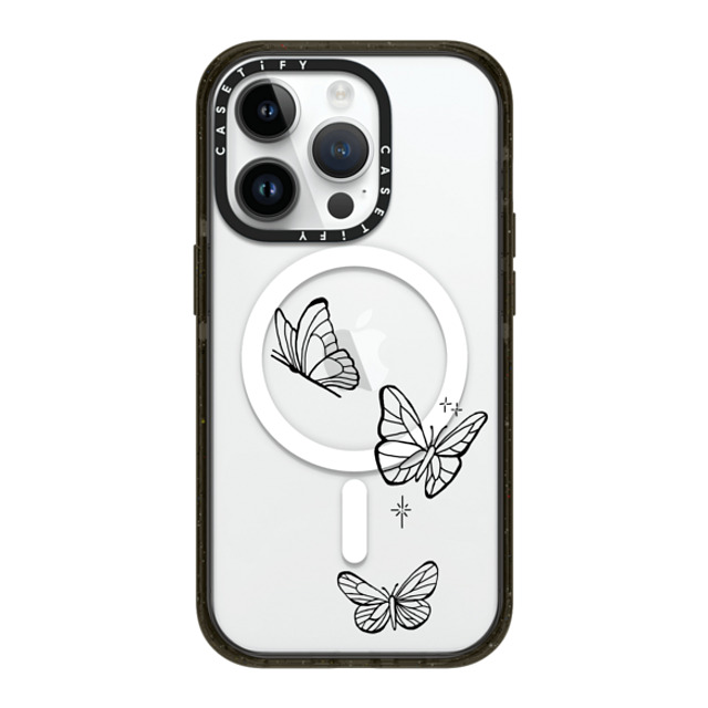 INKED by Dani x CASETiFY iPhone 14 Pro ケース ブラック インパクトケース MagSafe対応 Flying by INKED by Dani