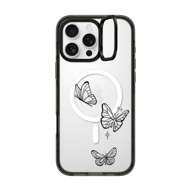 INKED by Dani x CASETiFY iPhone 16 Pro Max ケース ブラック インパクトリングスタンドケース MagSafe対応 Flying by INKED by Dani