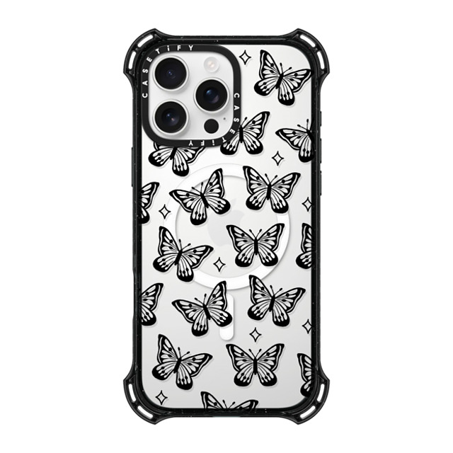 INKED by Dani x CASETiFY iPhone 16 Pro Max ケース ブラック バウンスケース Butterfly Dreams by INKED by Dani