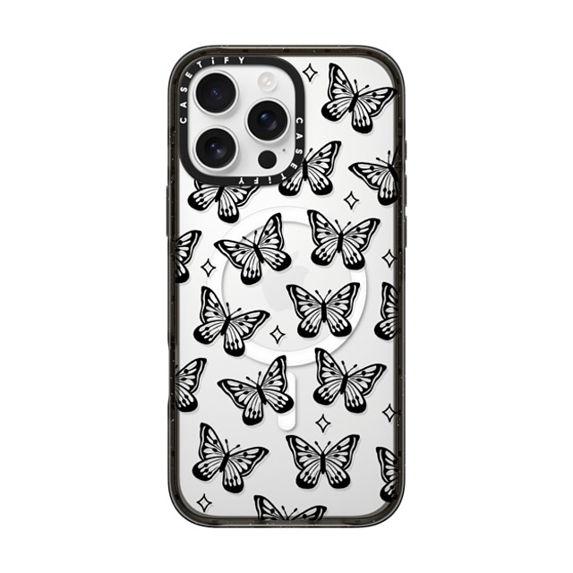 INKED by Dani x CASETiFY iPhone 16 Pro Max ケース ブラック インパクトケース MagSafe対応 Butterfly Dreams by INKED by Dani