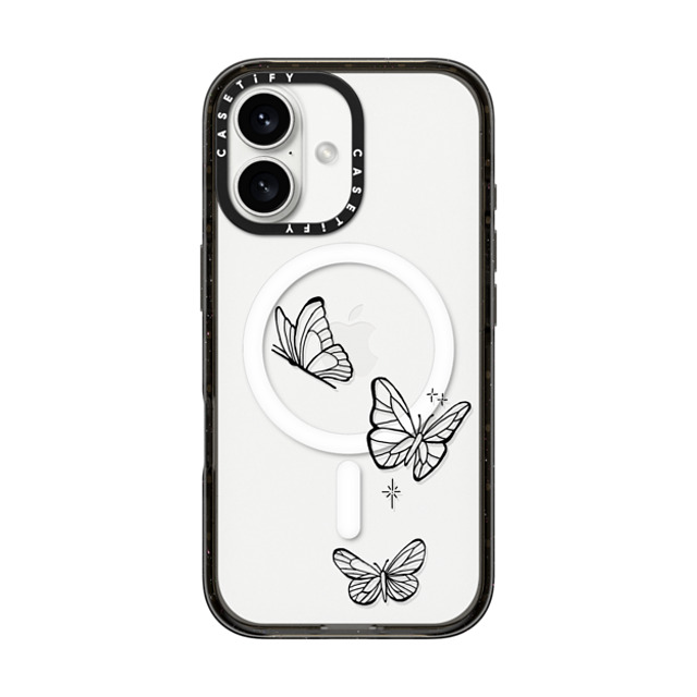 INKED by Dani x CASETiFY iPhone 16 ケース ブラック インパクトケース MagSafe対応 Flying by INKED by Dani