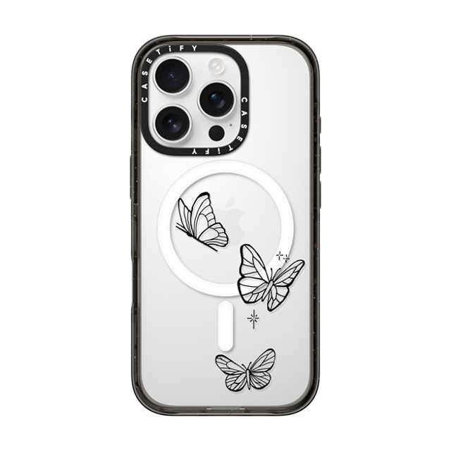 INKED by Dani x CASETiFY iPhone 16 Pro ケース ブラック インパクトケース MagSafe対応 Flying by INKED by Dani