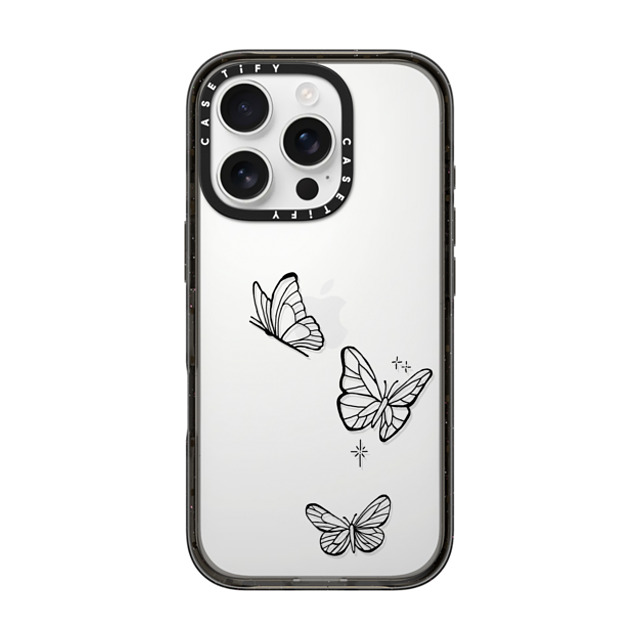 INKED by Dani x CASETiFY iPhone 16 Pro ケース ブラック インパクトケース Flying by INKED by Dani