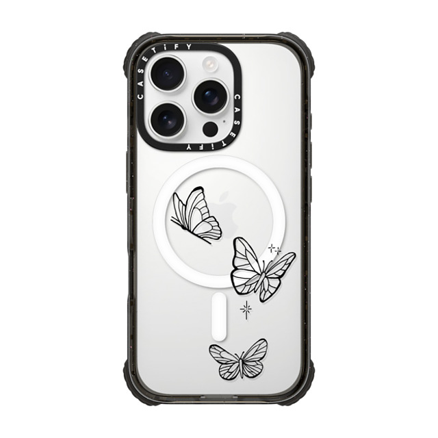 INKED by Dani x CASETiFY iPhone 16 Pro ケース Butterfly,Animal ブラック ウルトラ インパクトケース MagSafe 対応 Flying by INKED by Dani Father's Day INKED by Dani x CASETiFY iPhone 16 Pro ケース Butterfly,Animal ブラック ウルトラ インパクトケース MagSafe 対応 Flying by INKED by Dani Father's Day