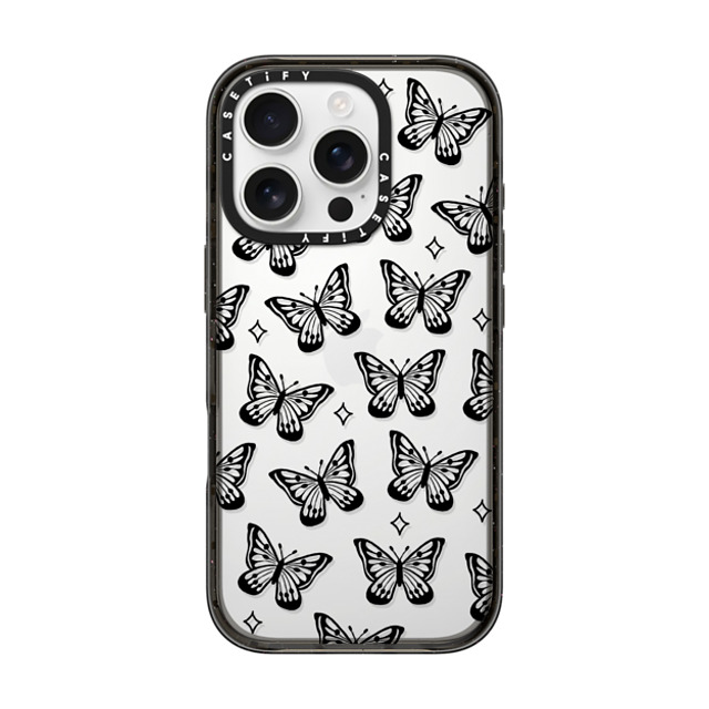 INKED by Dani x CASETiFY iPhone 16 Pro ケース ブラック インパクトケース Butterfly Dreams by INKED by Dani