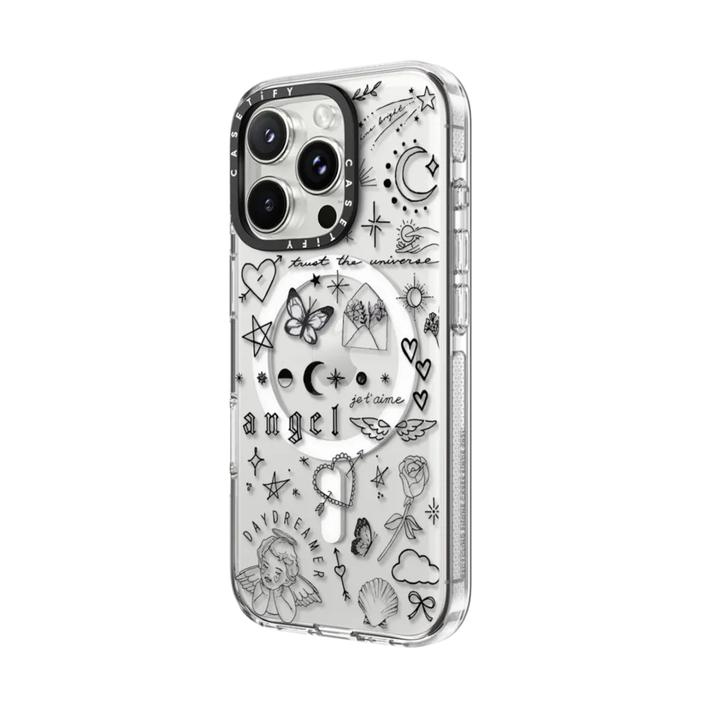 Clear iPhone 16 Pro Case MagSafe Compatible - Trust The Universe by INKED by Dani