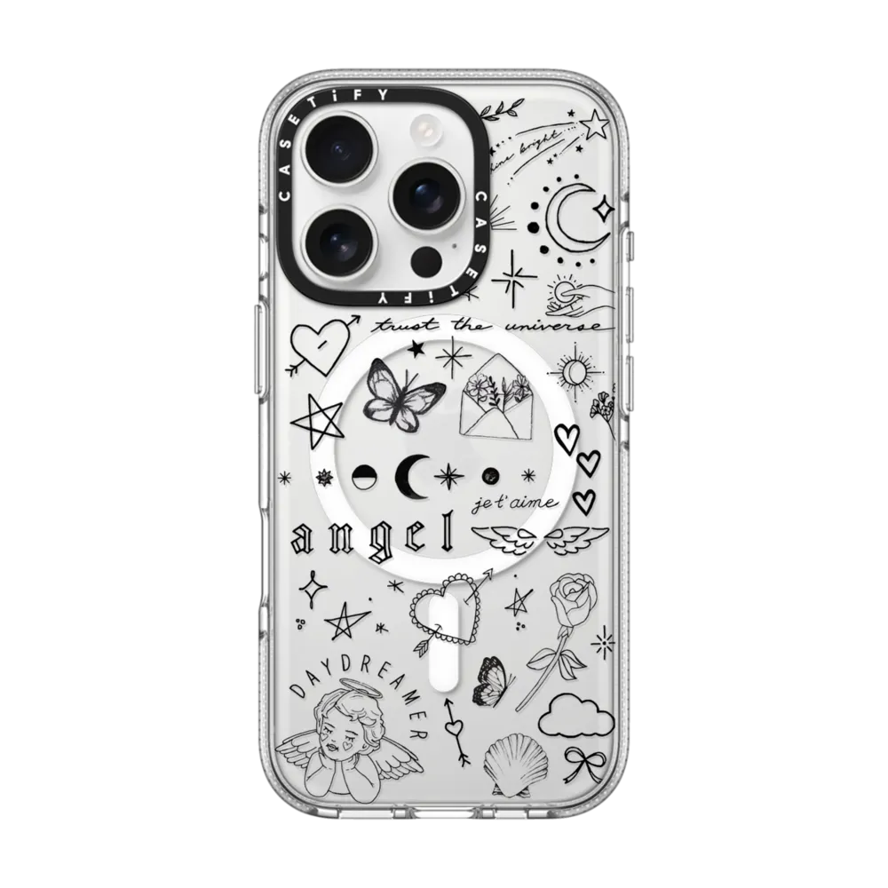 Clear iPhone 16 Pro Case MagSafe Compatible - Trust The Universe by INKED by Dani