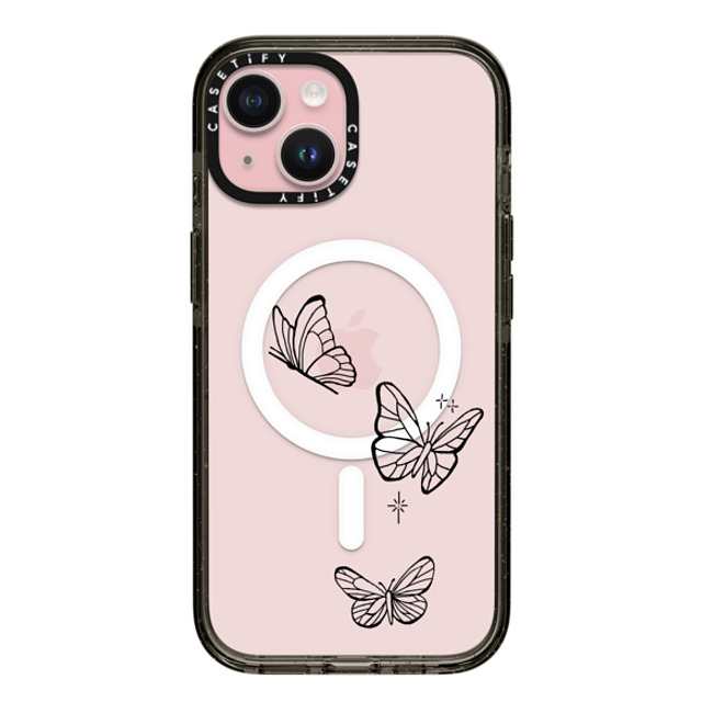 INKED by Dani x CASETiFY iPhone 15 ケース ブラック インパクトケース MagSafe対応 Flying by INKED by Dani