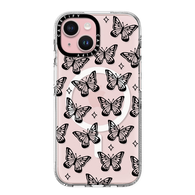 INKED by Dani x CASETiFY iPhone 15 ケース クリア クリア ケース MagSafe対応 Butterfly Dreams by INKED by Dani