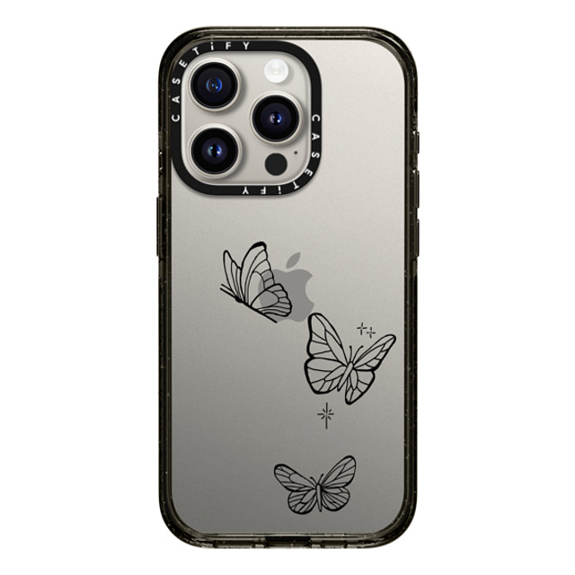 INKED by Dani x CASETiFY iPhone 15 Pro ケース ブラック インパクトケース Flying by INKED by Dani