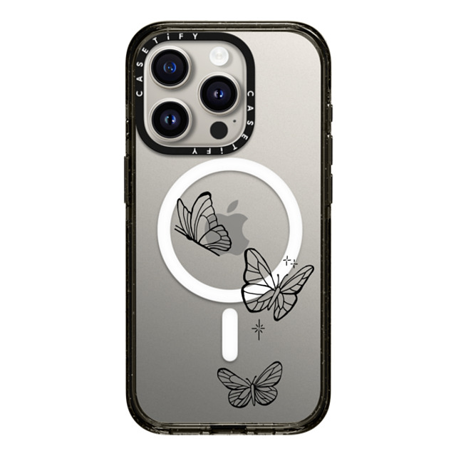 INKED by Dani x CASETiFY iPhone 15 Pro ケース ブラック インパクトケース MagSafe対応 Flying by INKED by Dani