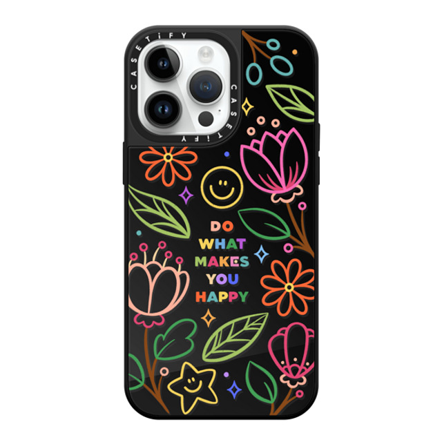 Wink and Wonder x CASETiFY iPhone 14 Pro Max Case Floral,star Black on Black ミラーケース MagSafe対応 Do What Makes You Happy by Wink & Wonder Back to School Wink and Wonder x CASETiFY iPhone 14 Pro Max Case Floral,star Black on Black ミラーケース MagSafe対応 Do What Makes You Happy by Wink & Wonder Back to School