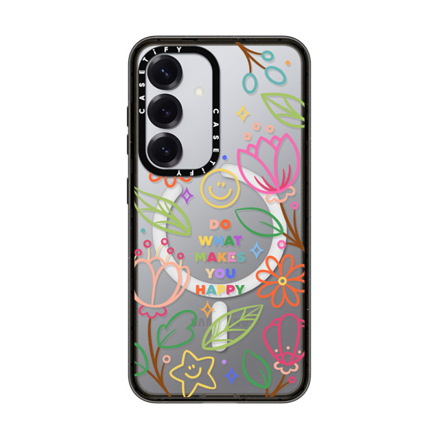 Wink and Wonder x CASETiFY Galaxy S25 ケース Floral,star ブラック マグネット式 インパクトケース Do What Makes You Happy by Wink & Wonder New iPhone Wink and Wonder x CASETiFY Galaxy S25 ケース Floral,star ブラック マグネット式 インパクトケース Do What Makes You Happy by Wink & Wonder New iPhone
