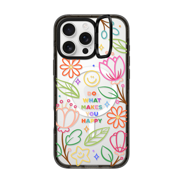 Wink and Wonder x CASETiFY iPhone 16 Pro Max Case Floral,star Black インパクトリングスタンドケース MagSafe対応 Do What Makes You Happy by Wink & Wonder Father's Day Wink and Wonder x CASETiFY iPhone 16 Pro Max Case Floral,star Black インパクトリングスタンドケース MagSafe対応 Do What Makes You Happy by Wink & Wonder Father's Day