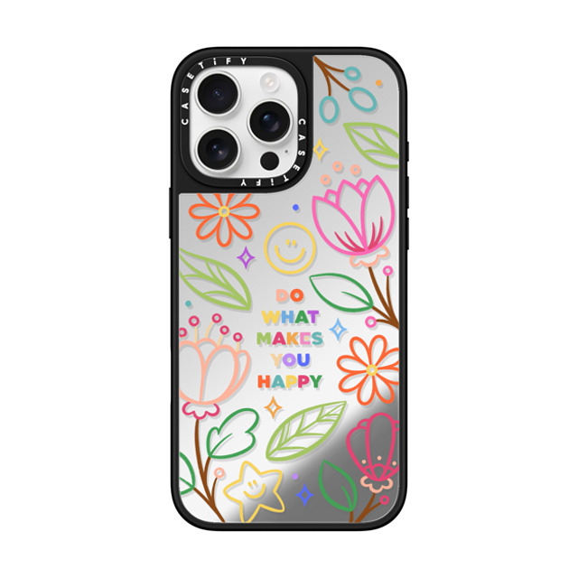 Wink and Wonder x CASETiFY iPhone 16 Pro Max Case Floral,star Silver on Black ミラーケース MagSafe対応 Do What Makes You Happy by Wink & Wonder Back to School Wink and Wonder x CASETiFY iPhone 16 Pro Max Case Floral,star Silver on Black ミラーケース MagSafe対応 Do What Makes You Happy by Wink & Wonder Back to School