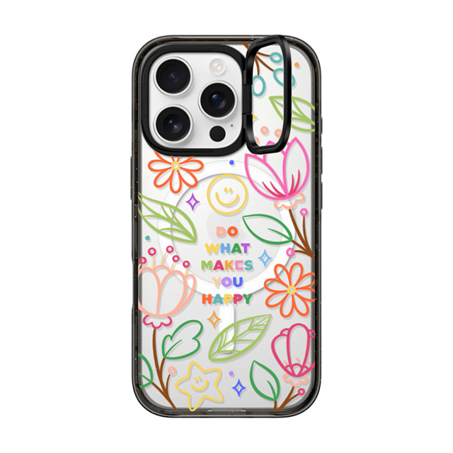 Wink and Wonder x CASETiFY iPhone 16 Pro Case Floral,star Black インパクトリングスタンドケース MagSafe対応 Do What Makes You Happy by Wink & Wonder Father's Day Wink and Wonder x CASETiFY iPhone 16 Pro Case Floral,star Black インパクトリングスタンドケース MagSafe対応 Do What Makes You Happy by Wink & Wonder Father's Day