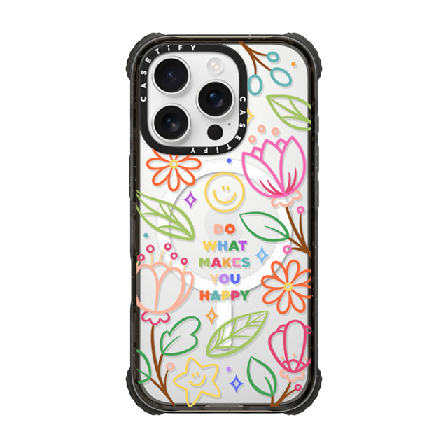 Wink and Wonder x CASETiFY iPhone 16 Pro Case Floral,star Black ウルトラ インパクトケース MagSafe 対応 Do What Makes You Happy by Wink & Wonder Father's Day Wink and Wonder x CASETiFY iPhone 16 Pro Case Floral,star Black ウルトラ インパクトケース MagSafe 対応 Do What Makes You Happy by Wink & Wonder Father's Day