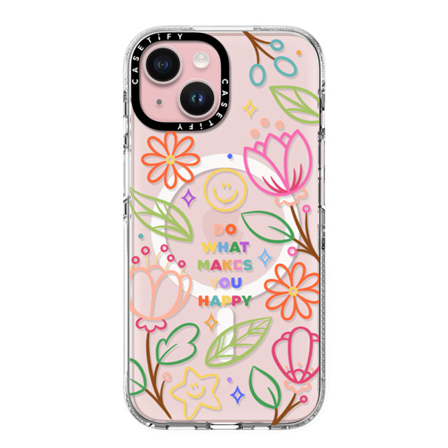 Wink and Wonder x CASETiFY iPhone 15 Case Floral,star クリア クリア ケース MagSafe対応 Do What Makes You Happy by Wink & Wonder Back to School Wink and Wonder x CASETiFY iPhone 15 Case Floral,star クリア クリア ケース MagSafe対応 Do What Makes You Happy by Wink & Wonder Back to School