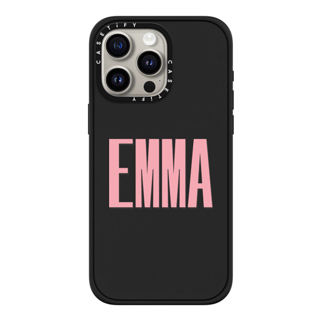 CASETiFY iPhone 15 Pro Max Case Matte Black Impact Case MagSafe Compatible Custom Case - EMMA CASETiFY iPhone 15 Pro Max Case Matte Black Impact Case MagSafe Compatible Custom Case - EMMA