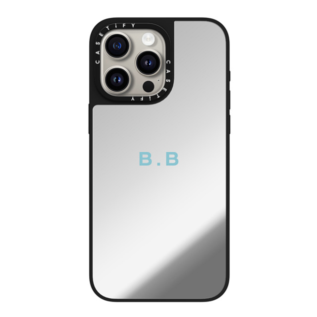 CASETiFY iPhone 15 Pro Max Case Silver on Black ミラーケース MagSafe対応 Custom Case - B. b CASETiFY iPhone 15 Pro Max Case Silver on Black ミラーケース MagSafe対応 Custom Case - B. b
