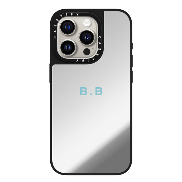 CASETiFY iPhone 15 Pro Case Silver on Black ミラーケース MagSafe対応 Custom Case - B. b CASETiFY iPhone 15 Pro Case Silver on Black ミラーケース MagSafe対応 Custom Case - B. b