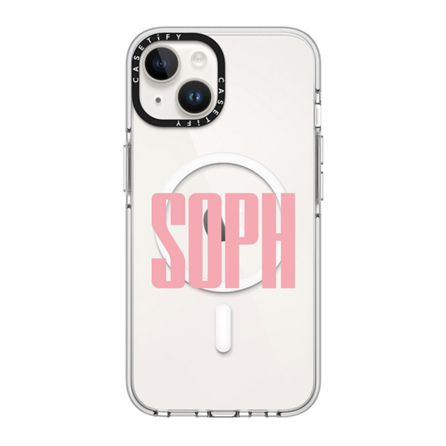 CASETiFY iPhone 14 Case Clear Clear Case MagSafe Compatible Custom Case - soph CASETiFY iPhone 14 Case Clear Clear Case MagSafe Compatible Custom Case - soph